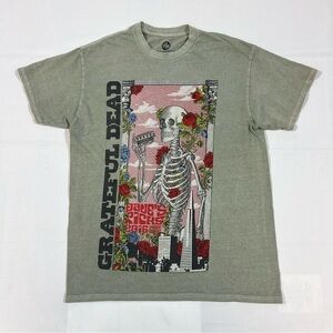 2024 Grateful Dead Womens S/M Band T Shirt Crewneck Graphic S/S Tee Faded Green